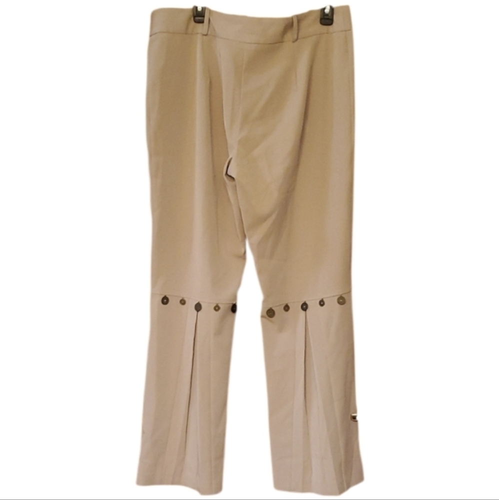 Joseph Ribkoff‎ Tan Women's Wide Leg Bohemian Pants With Coin Accents